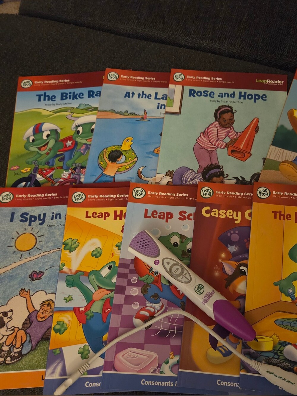 Leapreader Book Lot With Pen And Charger (Read Description Thoroughly)